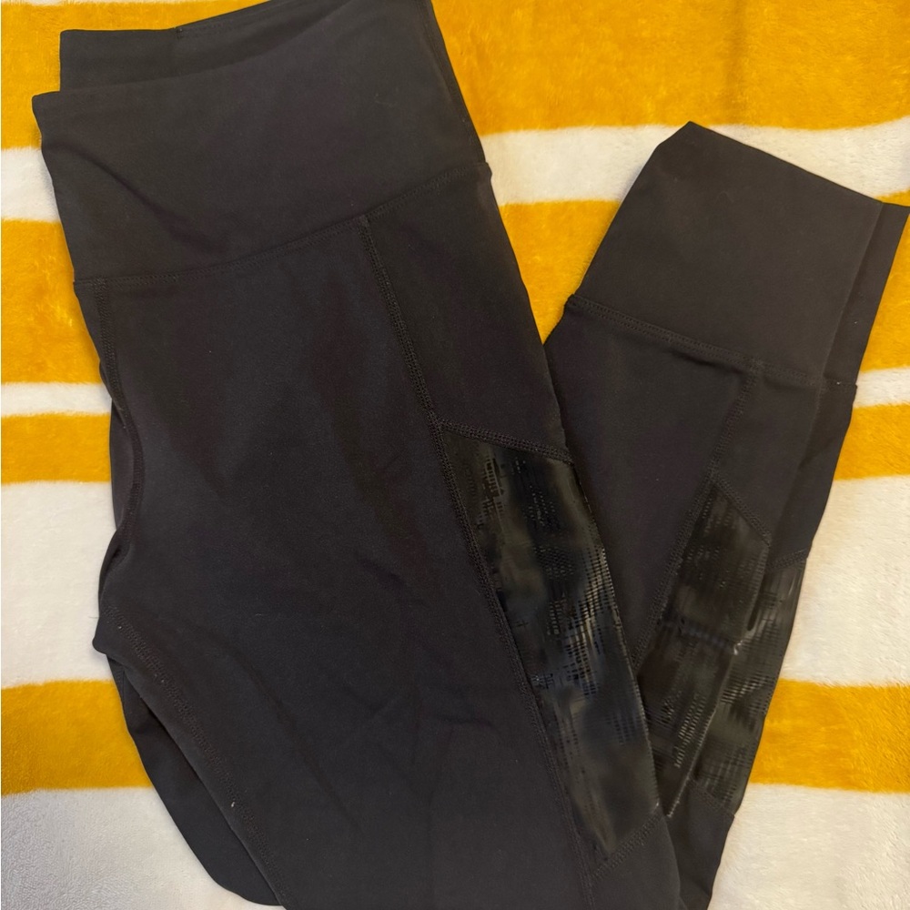 Zyia Black Leggings with Mesh Panels - Picture 2 of 6